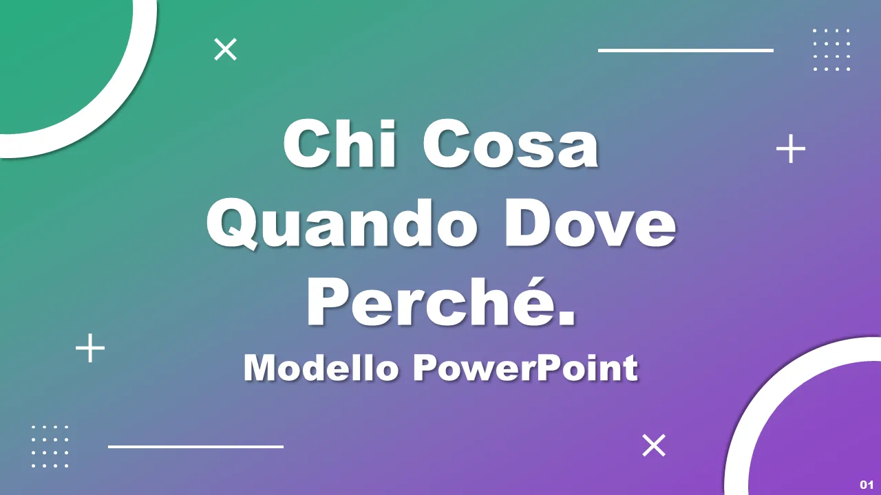 Chi cosa quando dove perché Modello PowerPoint per presentazioni aziendali