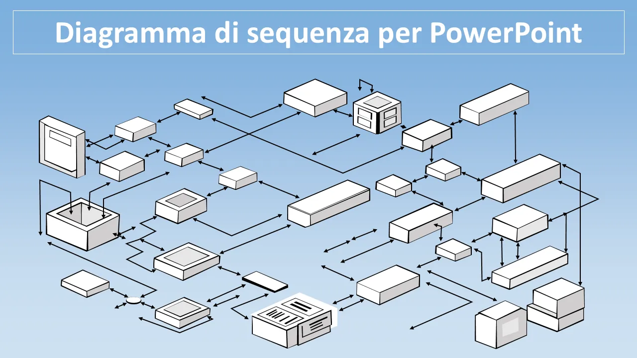 Diagramma di sequenza per PowerPoint Modello PowerPoint per presentazioni professionali