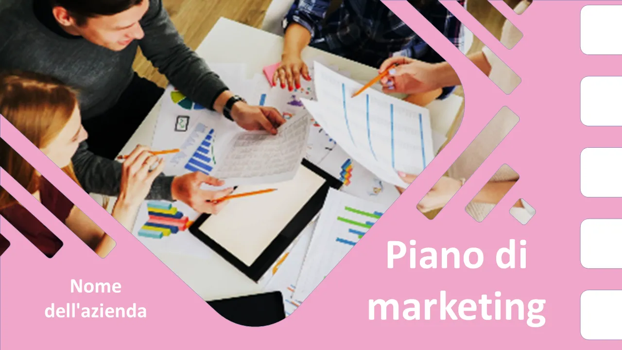 Diapositive della presentazione PowerPoint del piano di marketing