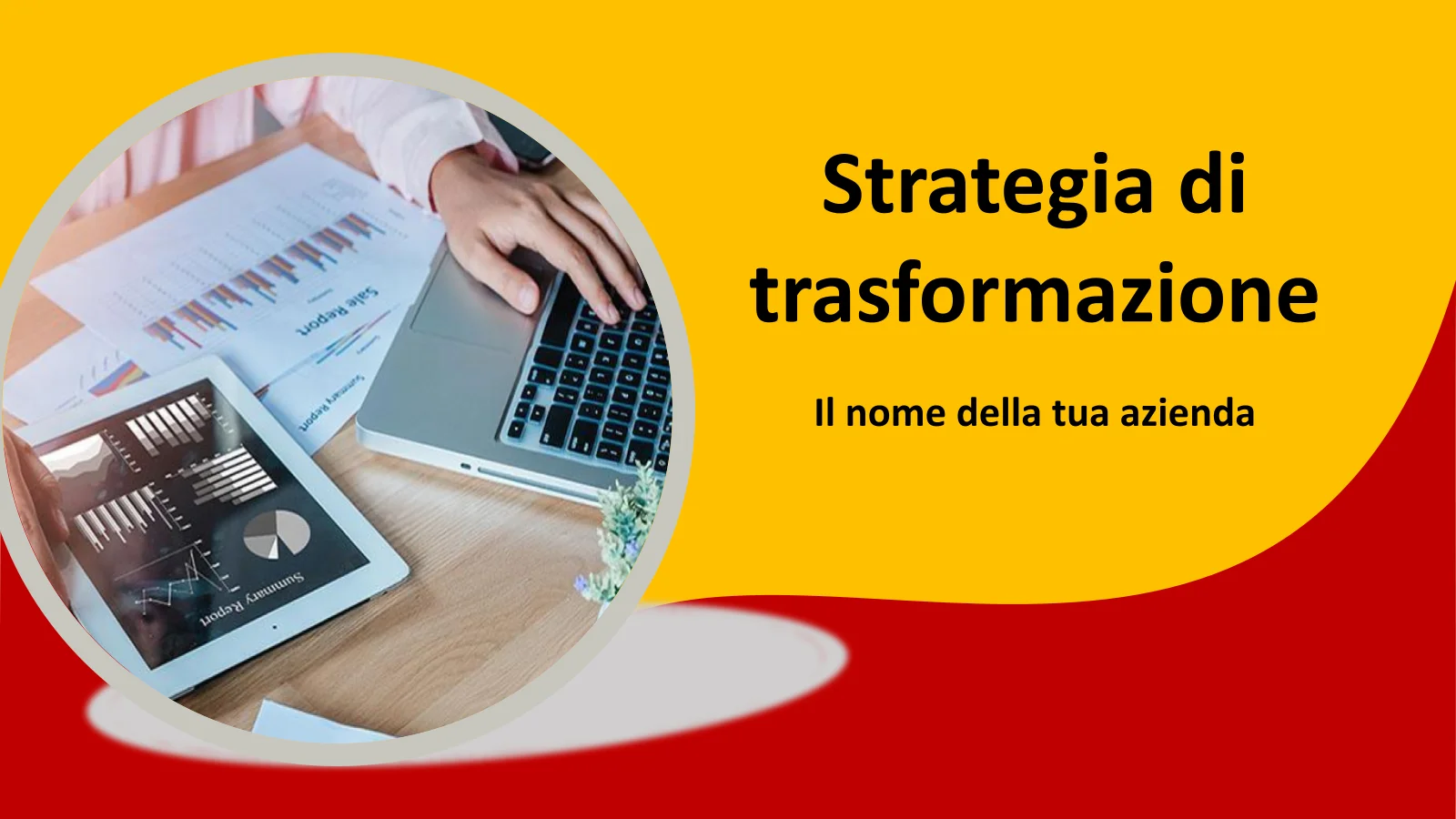 Diapositive della presentazione PowerPoint sulla strategia di trasformazione