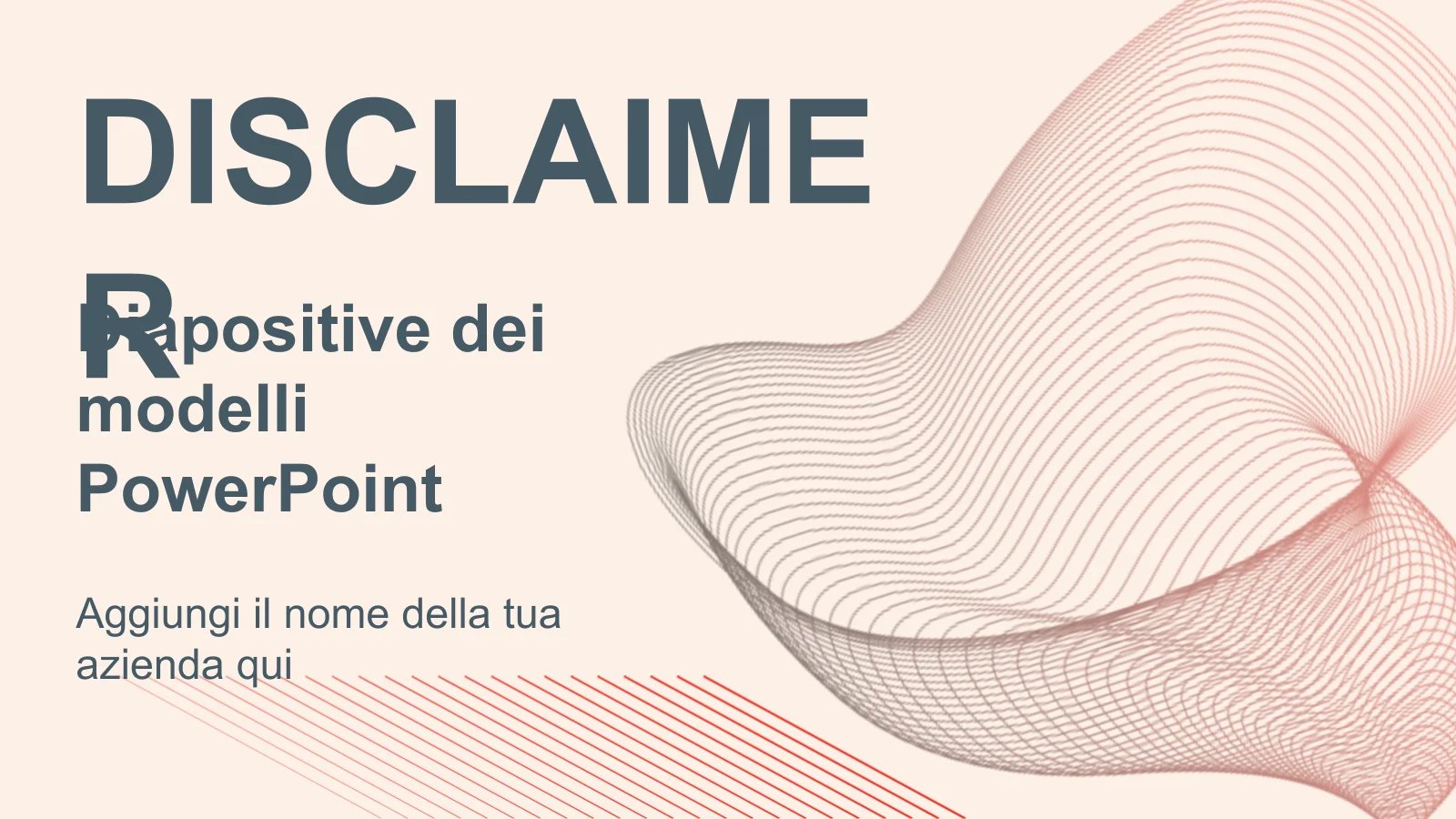 Disclaimer Modelli PowerPoint Diapositive per presentazioni professionali