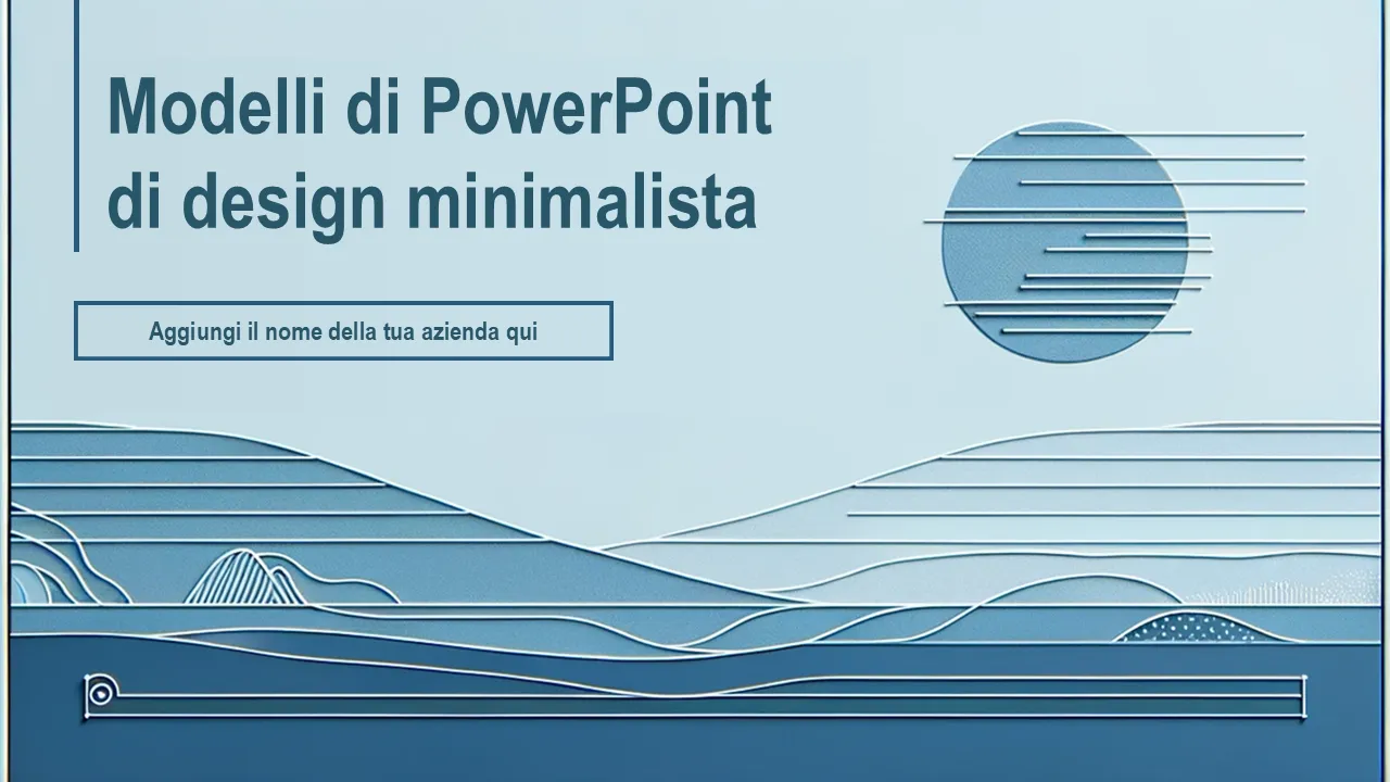 Modelli PowerPoint dal design minimalista per presentazioni aziendali