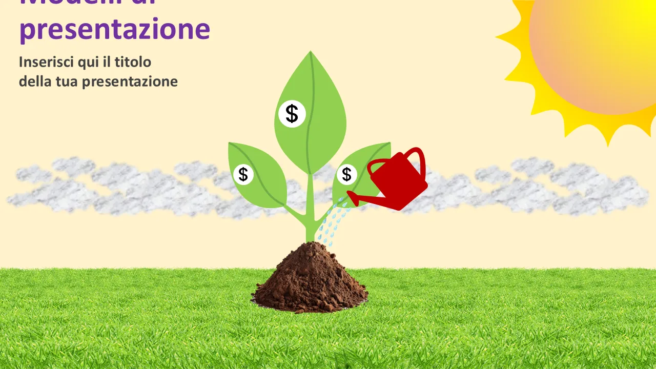 Modelli PowerPoint di monete da un dollaro vegetale