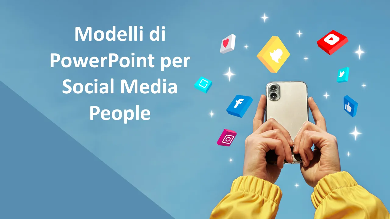 Modelli PowerPoint per persone dei social media per presentazioni aziendali