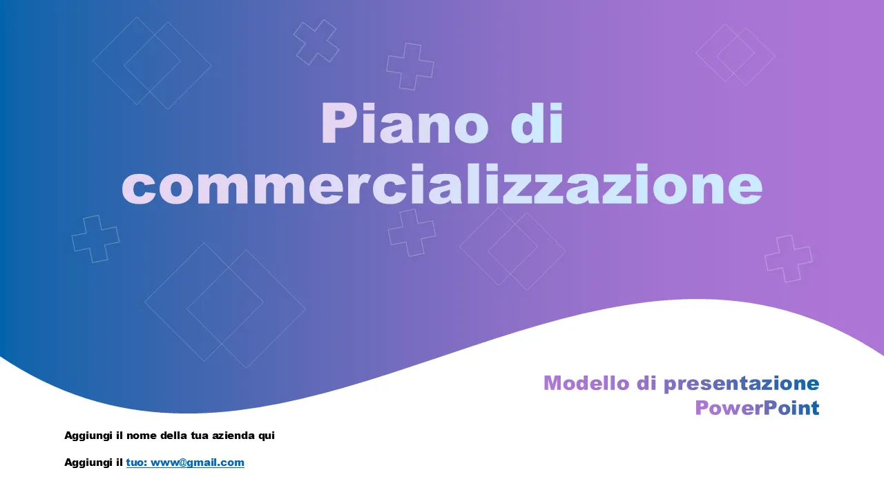 Modello di presentazione PowerPoint del piano di marketing