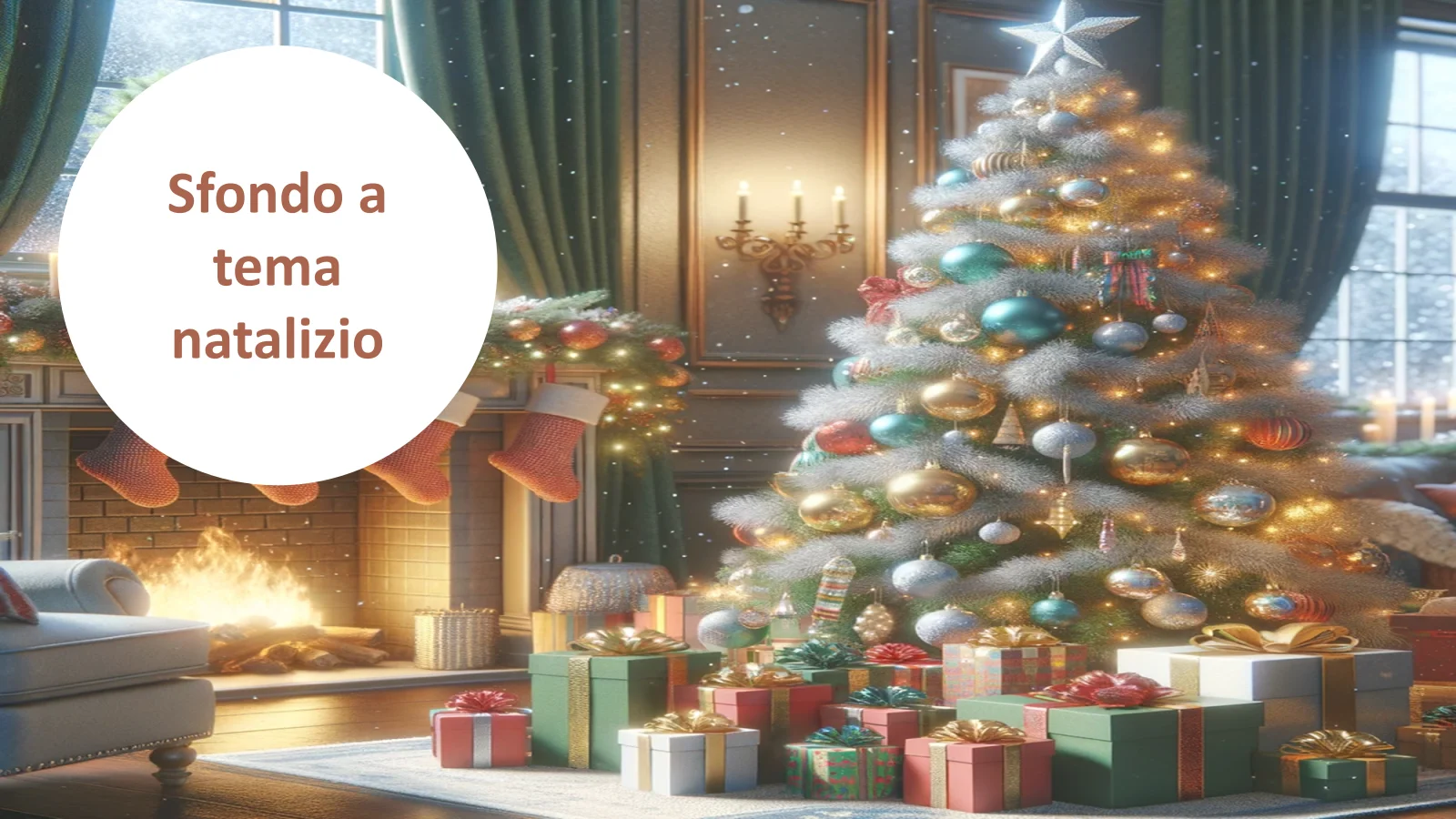Modello PowerPoint a tema natalizio per presentazioni natalizie