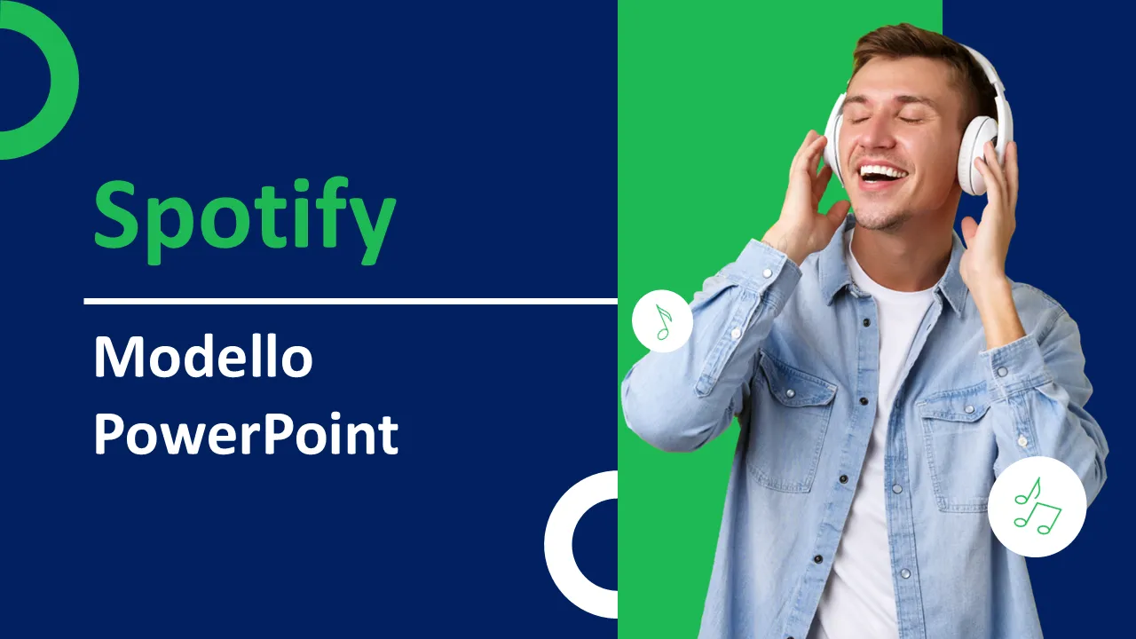 Modello PowerPoint a tema Spotify