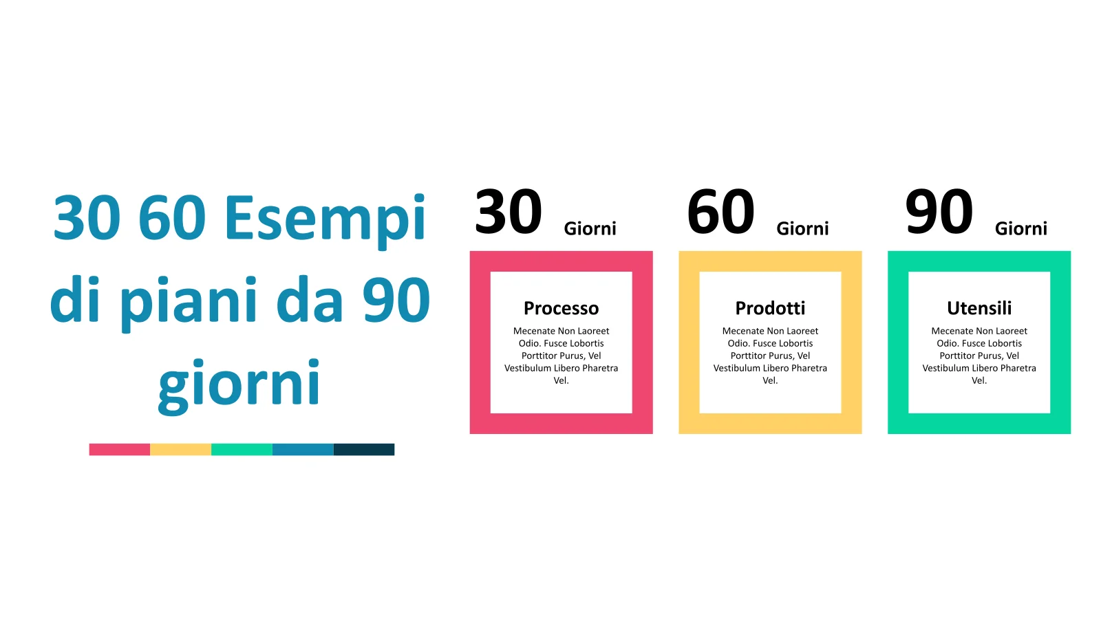 Modello PowerPoint di esempi di piani da 30 60 90 giorni