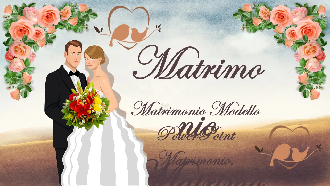 Modello PowerPoint di matrimonio per presentazioni aziendali