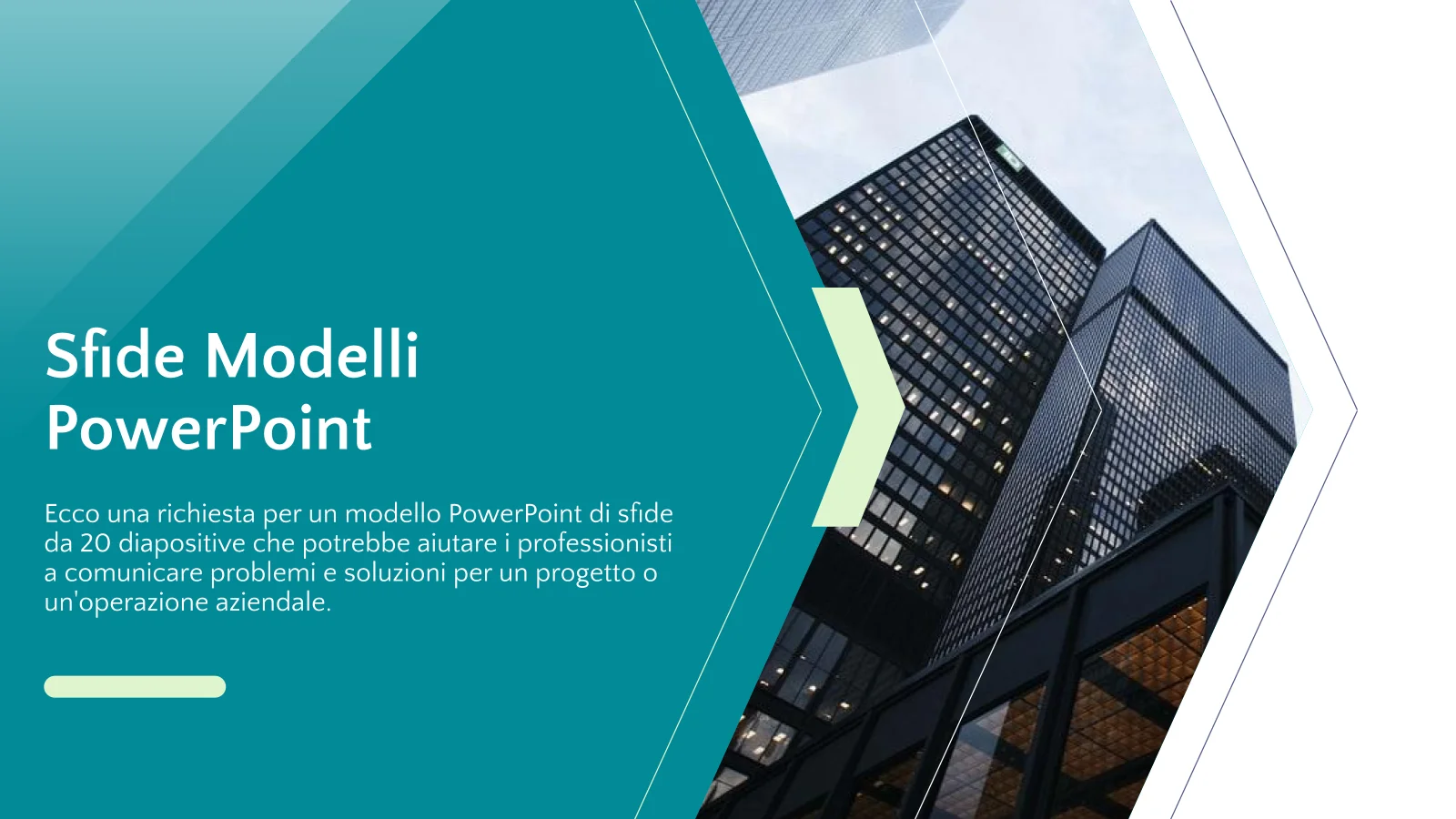 Modello PowerPoint di sfide e soluzioni