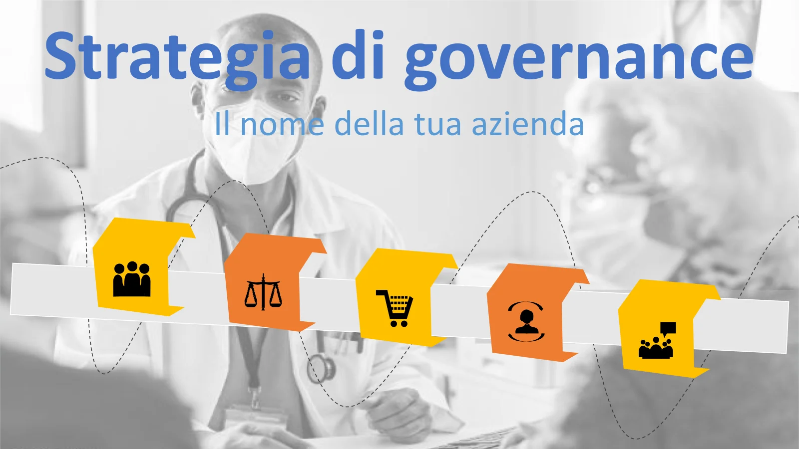 Modello PowerPoint per il quadro della strategia di governance aziendale