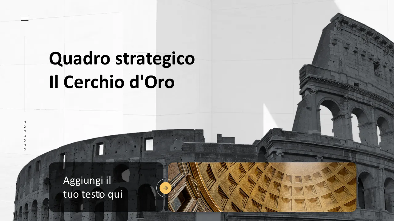 Modello PowerPoint per il quadro strategico del Cerchio d'Oro